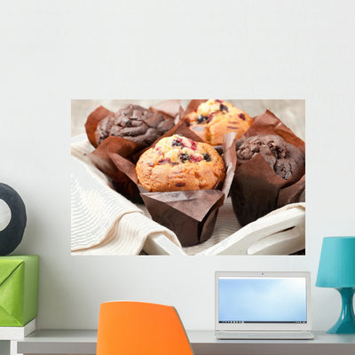 Muffins Wall Decal shown on a wall