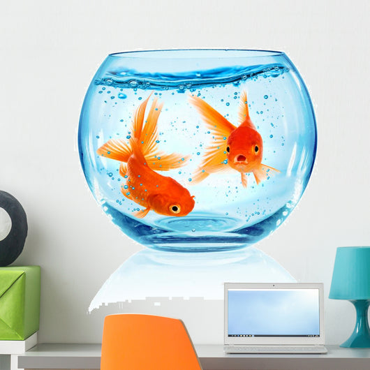 Goldfish Aquarium Wall Decal Design 1