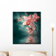Orchids with Butterfly Colored Wall Decal Design 2