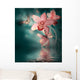 Orchids with Butterfly Colored Wall Decal Design 2