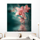 Orchids with Butterfly Colored Wall Decal Design 2