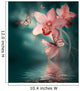 Orchids with Butterfly Colored Wall Decal Design 2