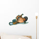 Cute Beaver Starting Chainsaw Wall Decal