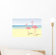 Flamingos Beach Wall Decal
