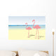 Flamingos Beach Wall Decal