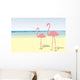 Flamingos Beach Wall Decal