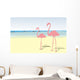 Flamingos Beach Wall Decal
