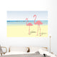Flamingos Beach Wall Decal