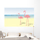 Flamingos Beach Wall Decal
