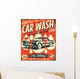 Retro Car Wash Sign Wall Decal