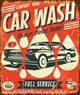 Retro Car Wash Sign Wall Decal