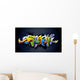 Bright Graffiti Lettering Wall Decal