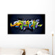 Bright Graffiti Lettering Wall Decal