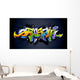 Bright Graffiti Lettering Wall Decal