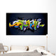 Bright Graffiti Lettering Wall Decal