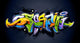 Bright Graffiti Lettering Wall Decal