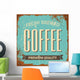Coffee Metal Sign Wall Decal