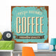 Coffee Metal Sign Wall Decal
