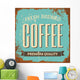 Coffee Metal Sign Wall Decal