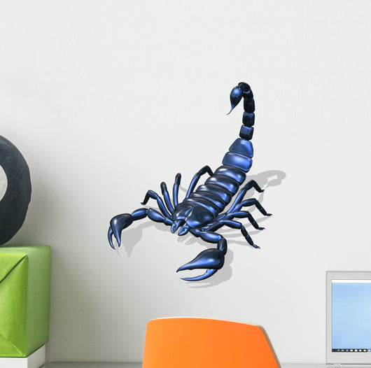 Blue Metallic Scorpion Wall Decal