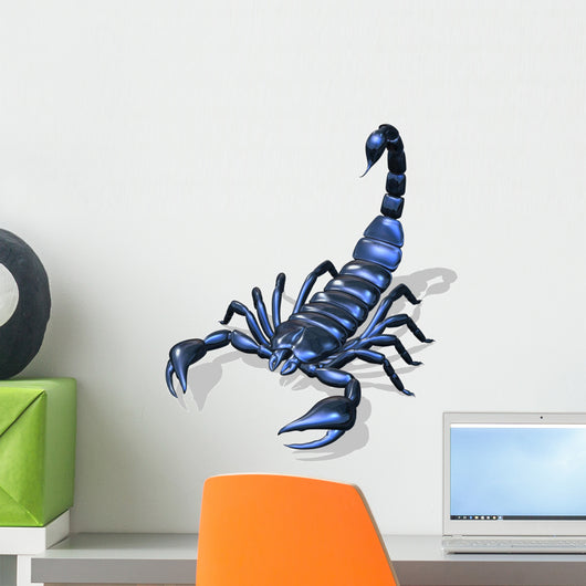 Blue Metallic Scorpion Wall Decal
