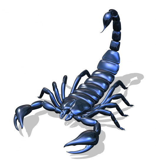 Blue Metallic Scorpion Wall Decal