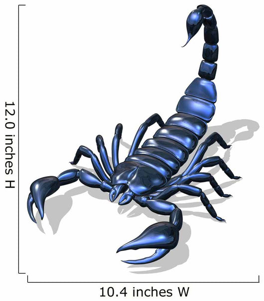 Blue Metallic Scorpion Wall Decal