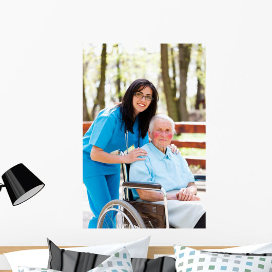 Taking Care Elder People Wall Decal