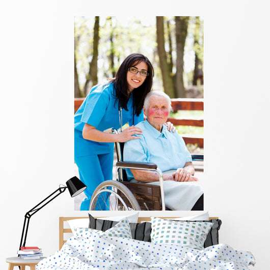 Taking Care Elder People Wall Decal