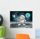 Cartoon Astronaut Moon Wall Decal
