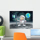 Cartoon Astronaut Moon Wall Decal