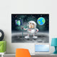 Cartoon Astronaut Moon Wall Decal