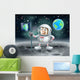 Cartoon Astronaut Moon Wall Decal