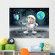 Cartoon Astronaut Moon Wall Decal