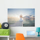 Caucasian Woman Practicing Yoga Wall Decal
