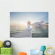 Caucasian Woman Practicing Yoga Wall Decal