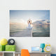 Caucasian Woman Practicing Yoga Wall Decal