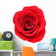 Red Rose White Wall Decal