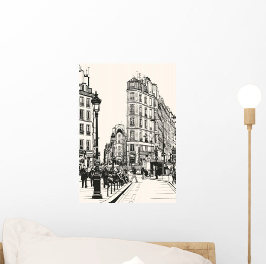 Old Paris near Saint Wall Decal