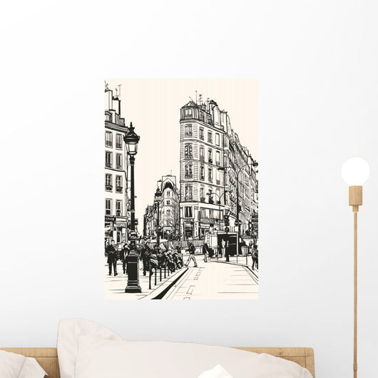 Old Paris near Saint Wall Decal