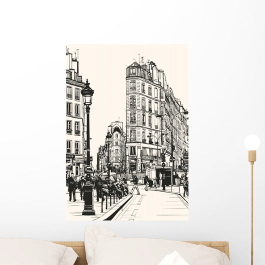 Old Paris near Saint Wall Decal