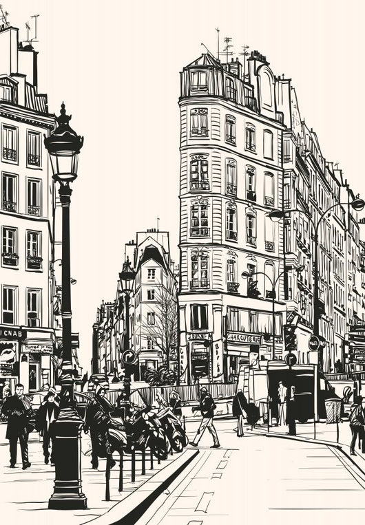 Old Paris near Saint Wall Decal