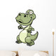 Vector Illustration Cartoon Dinosaur Wall Decal Design 5