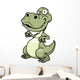 Vector Illustration Cartoon Dinosaur Wall Decal Design 5