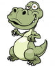 Vector Illustration Cartoon Dinosaur Wall Decal Design 5
