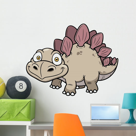 Vector Illustration Cartoon Dinosaur Wall Decal Design 4