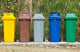 Five Color Garbage Bins Wall Decal