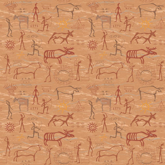 Seamless Pattern Style Rock Wall Decal