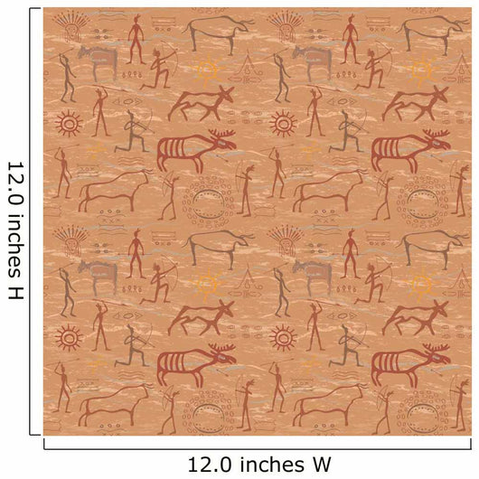 Seamless Pattern Style Rock Wall Decal