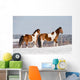 Pinto Horses Winter Wall Decal